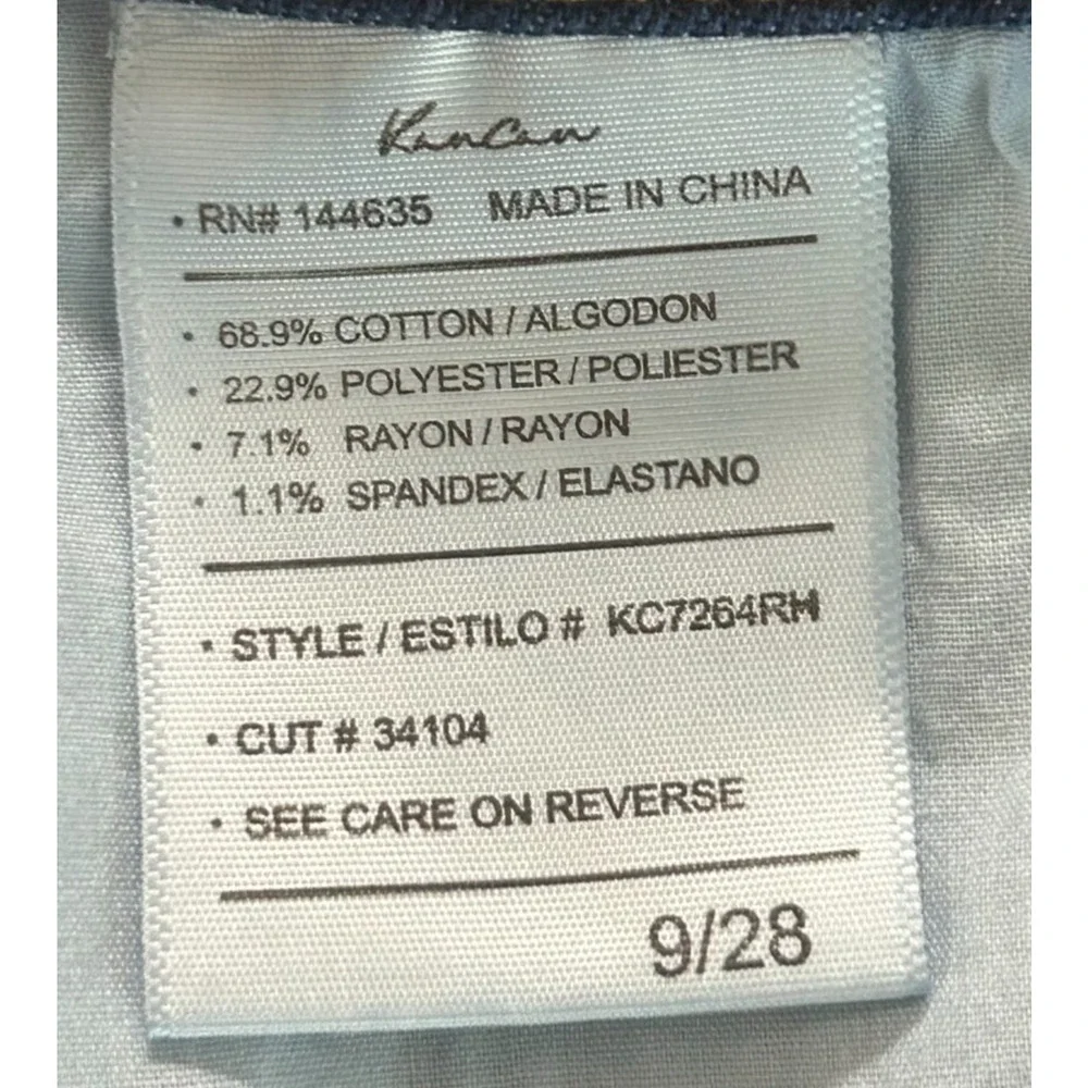 Kancan Estilo Jeans Junior Womens 9/28 Blue Hi Rise Dark Wash Ankle Actual 29X29